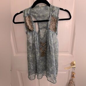 Kimchi blue sheer razorback top